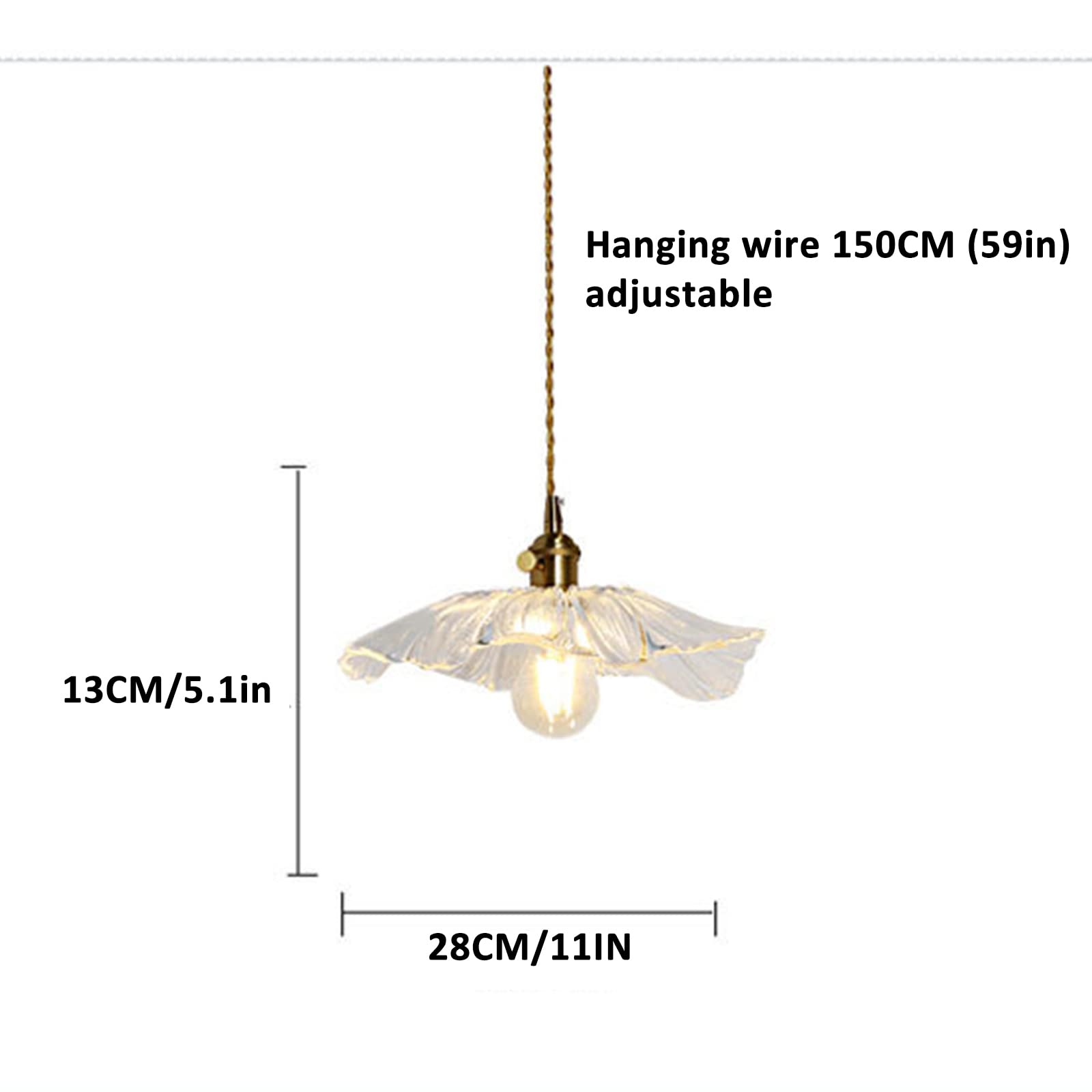 Japanse Retro Glazen Bloemen Hanglamp - Amsterdam