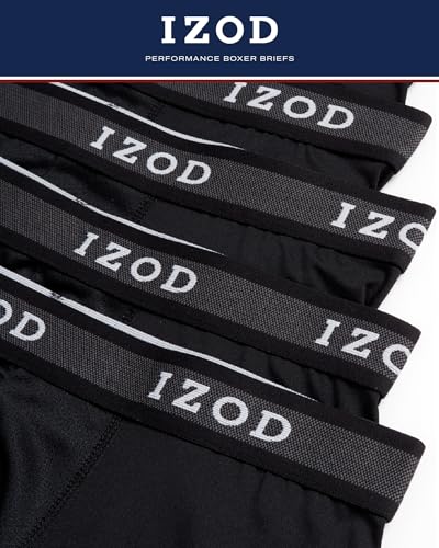 IZOD Mens Boxer Briefs - 5 Pack Performance Stretch Underwear Long Leg Boxers with Contour Pouch (Sizes: S-XL)3