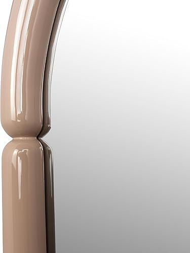 Miniatura 9 de H-A Espejo de pared para colgar en la pared con forma de bagel contemporáneo, moderno y futurista, con color caramelo (32 x 23 pulgadas, ceniza lila)