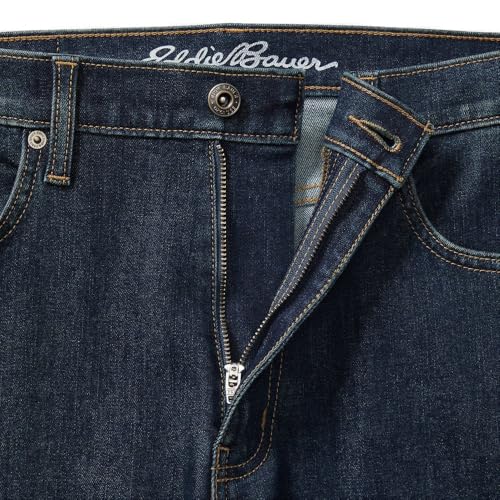 Eddie Bauer Men's Classic Straight Fit Stretch Denim Jeans (US, Waist Inseam, 40, 29, Regular, Regular, Dark Blue)4