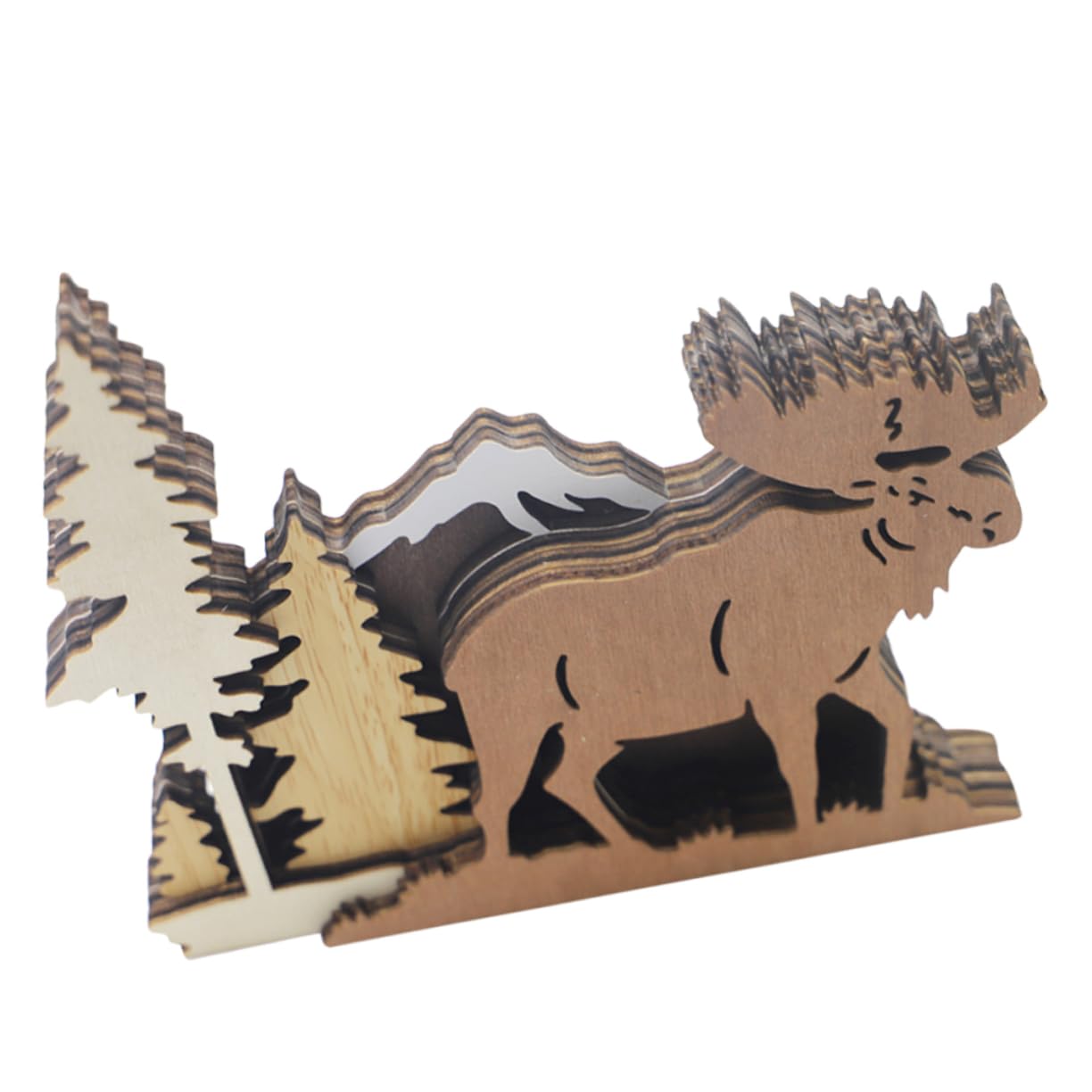 TOPBATHY 3St Elch-Skulptur- Hirschverzierung für die Tischplatte Weihnachtshirsch-Modell büro Dekoration Schreibtisch Dekoration bastelset Wohnkultur Tierstatue aus Holz Holzdekor