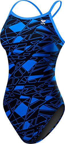 TYR Womens Mantova Diamondfit Swimsuit, Blue, 30