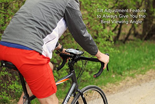 E Tronic Edge Bike Phone Mount - Rotating Cell Phone Holder for Bicycle Handlebar Compatible with iPhone 12 11 X 8 8S 7 7S 6 6S Pro Max Plus Android Samsung Galaxy Note Edge and LG (Rotatable)