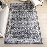 nuLOOM 8' x 10' Machine Washable Area Rug with Waterproof Spill Proof Surface, Non Slip Backing and Stain Resistant for Living Room, Bedroom, Kitchen, Dining Room, Rania Grey