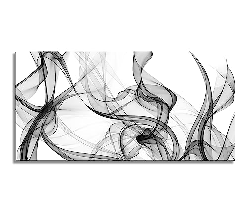 XXMWallArt FC3875 Abstract Wall Art Light Streak Black and White