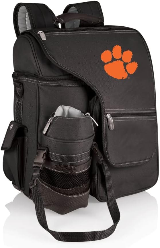 PICNIC TIME NCAA Clemson Tigers Turismo Backpack Cooler with Water Bottle Carrier - Soft Cooler Backpack - Travel Cooler Bag