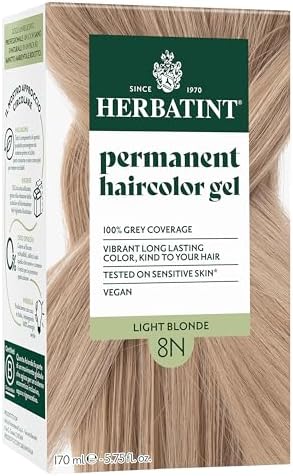 Bioforce Herbatint Permanent Herbal Haircolour Gel 8N Light Blonde - 135 Ml