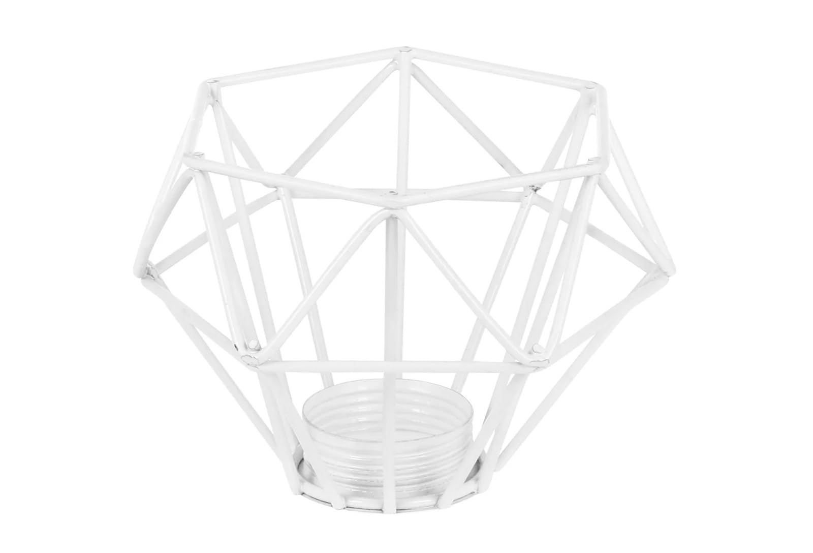 Lamp Shade Metal Light Cage Lampshade Vintage Lamp Holders Hanging Fixture Shade for Home(White)