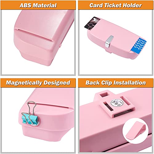 Image of AUGEN Multi-Function Big Face Sunglasses Frame Car Glasses Case Sun Visor Clip Holder Eyeglasses Glasses Case Storage Box Accessories (Pink)