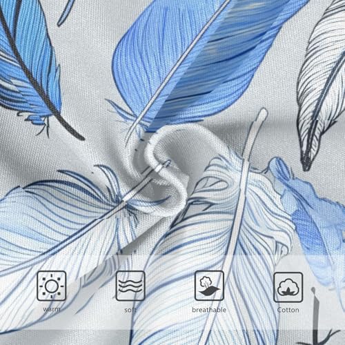 Bright Girls Underwear Toddler 2t Cotton Girl Panties Cute Delicate Feathers Blue White Briefs Undies Kids3