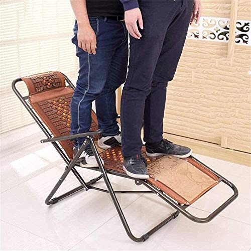 Lightweight Patio Reclining Chairs Reclining Chairs In Bamboo Mat For Summer Folding Mahjong Mat Siesta Lazy Office Outdoor Portable Beach Fishing Brown Chaise Longue, Sun Lounger Chair (Color : A) #TOP2