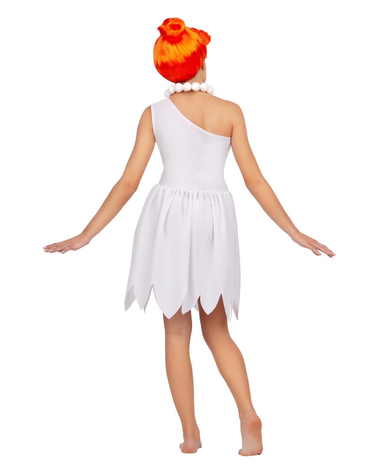 Funidelia Disfraz Oficial de Vilma Picapiedra para Mujer con vestido, peluca y collar, Traje de Los Picapiedra para Adulto Cavernícolas, Disfraces de Carnaval, Halloween y Fiestas – Talla S