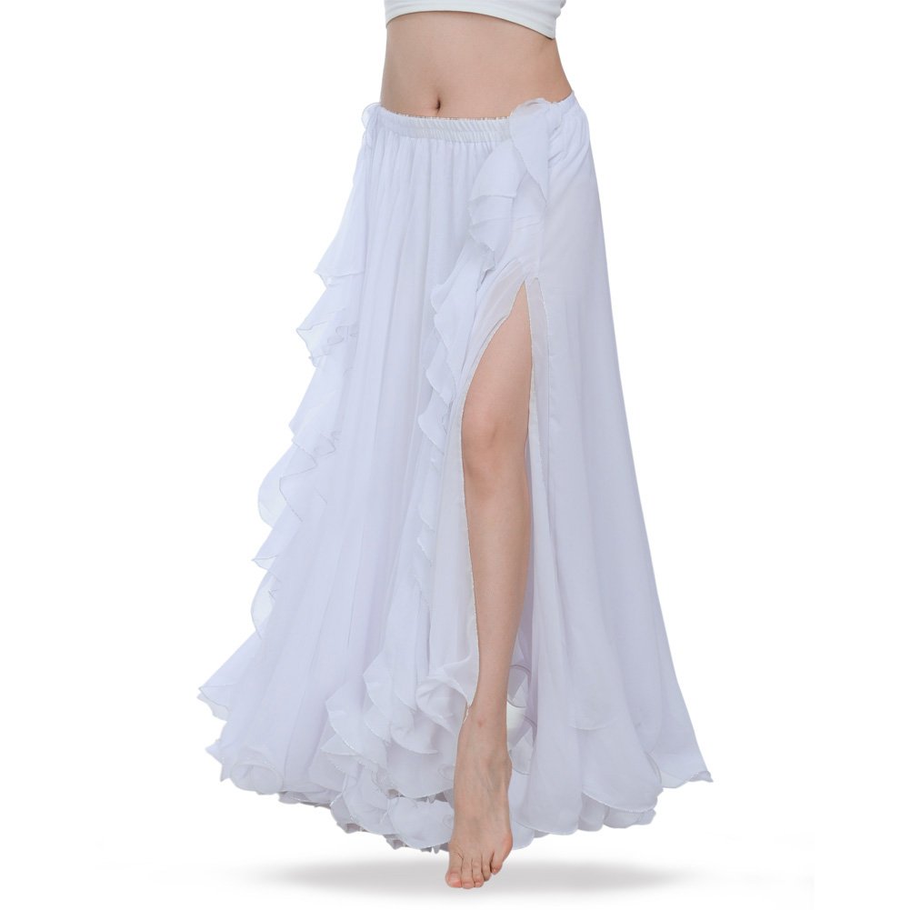 ROYAL SMEELA Jupe de Danse du Ventre Longue Femme Costume de Danse du Ventre Mousseline de Soie Jupe Danse Orientale Jupe Danse du Ventre Femme Deguisement Danseuse Orientale Tenue Danseuse du Ventre