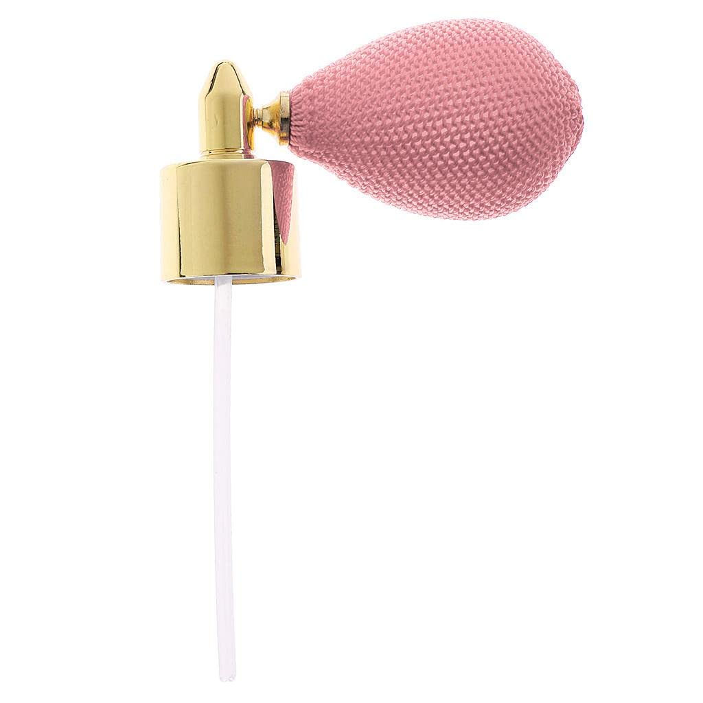WOVEBIUS Vintage Refillable Glass Perfume Bottle Spray Atomizer Pump with Tube - Pink,18mm