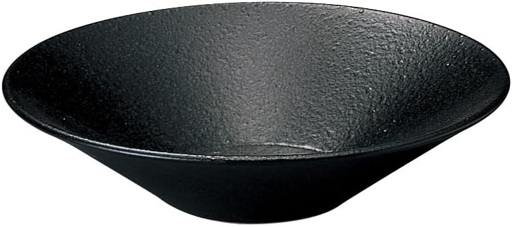 Koyo Pottery 14231064 Ebony Tromba Dish, 7.7 inches (19.5 cm), Dishwasher Safe, Made in Japan