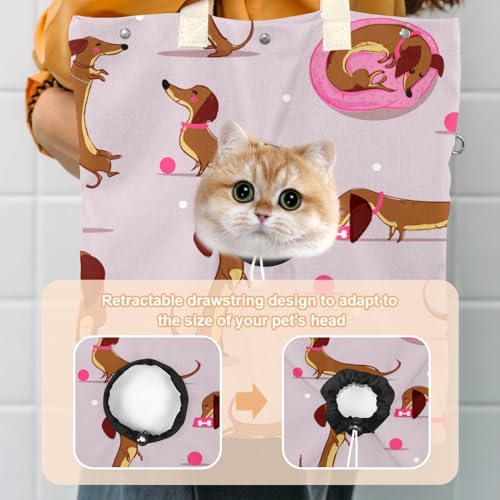 Sac de transport à bandoulière en toile pour chien et teckel