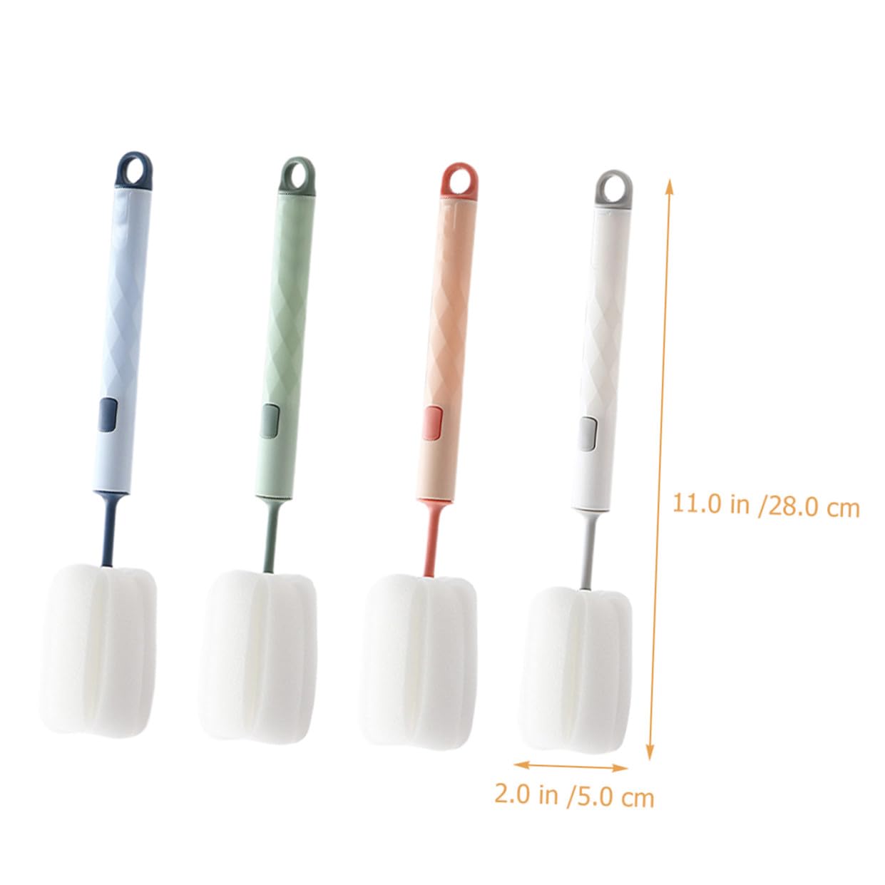 Healeved 3 Juegos De Cepillos De Esponja Desmontables para Biberones Mango De Cepillo para Limpiar Biberones 4 Unidades X 3