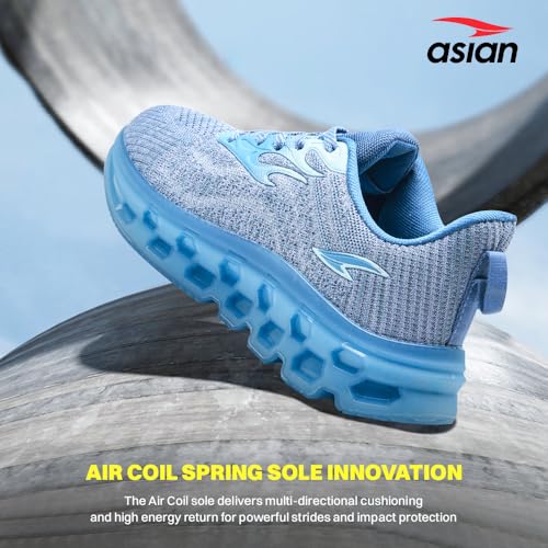 Image of ASIAN Powerplay-29 Men's Running Shoes | Fire-Pattern Design with HexaFlow TPU Sole | Fish-Scale Yarn Upper Shoe | Premium Athletic Sporty Sneakers