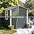 COMHOMA Outdoor Storage Shed with Window,Metal Lockable Garden Toolhouse, Ventilated Weather-Resistant Backyard Utility Workshop for Storage(Light Grey,6x4ft)