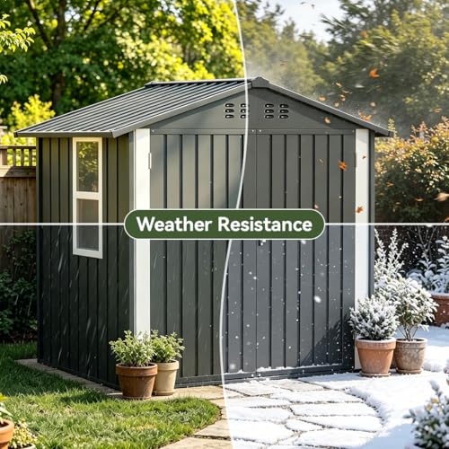 COMHOMA 6x4ft Lockable Metal Shed