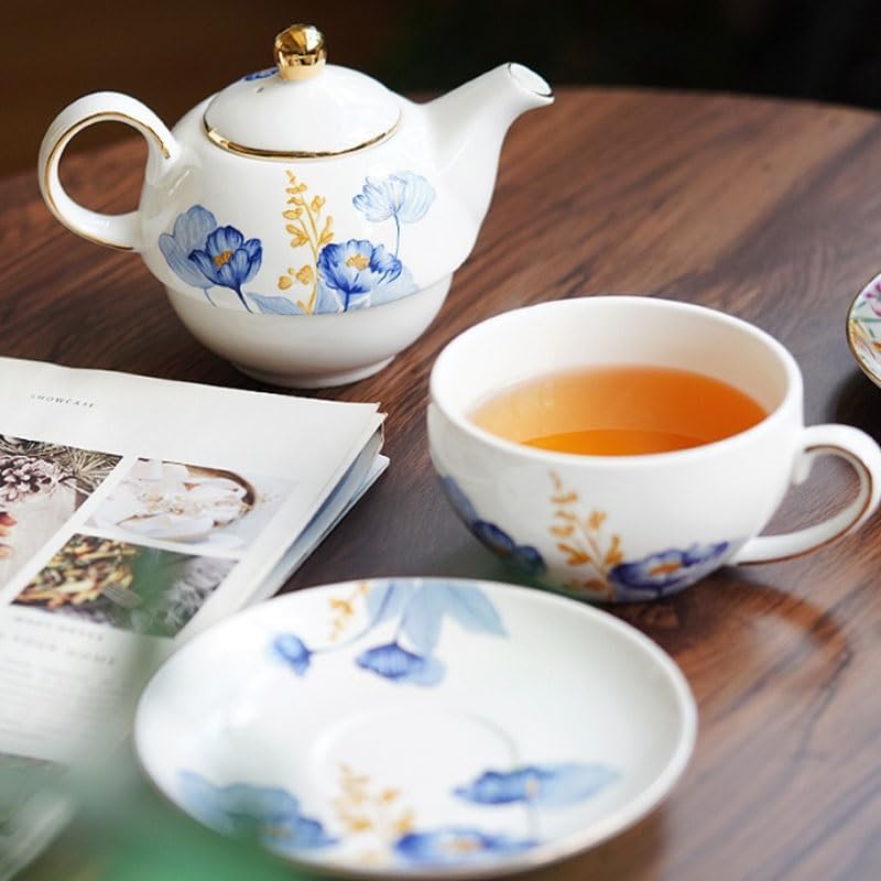 Ceramic Afternoon Teapot Retro Home Office Flower Tea Sets