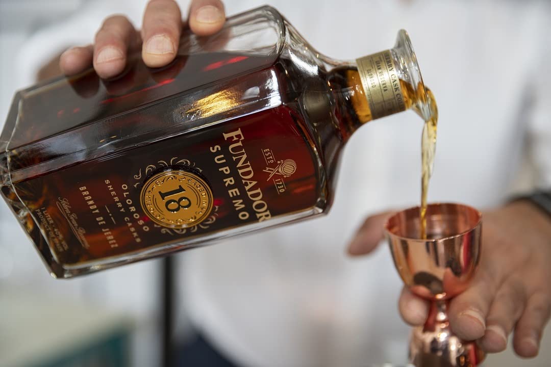 Fundador Supremo 18 - Brandy de Jerez Solera Gran Reserva Bebida Espirituosa 40% Volumen de Alcohol - 1L
