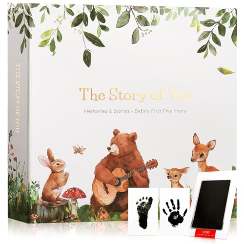 Keepsake Baby Memory Book First 5 Years Milestone Scrapbook 160 Pages