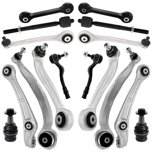 Safety Recall 42L1 / Rear Axle Trailing Arm Lock Nut - 2020-2021 Audi 2 Ironants Front Suspension Control Arm Compatible with 2013 Audi A4 2014-2016 Audi A4 Quattro A5 Quattro A5 Q5 S4 S5 Front Suspension Kit, Sway Bar Link, Inner & Outer Tie Rod Ends