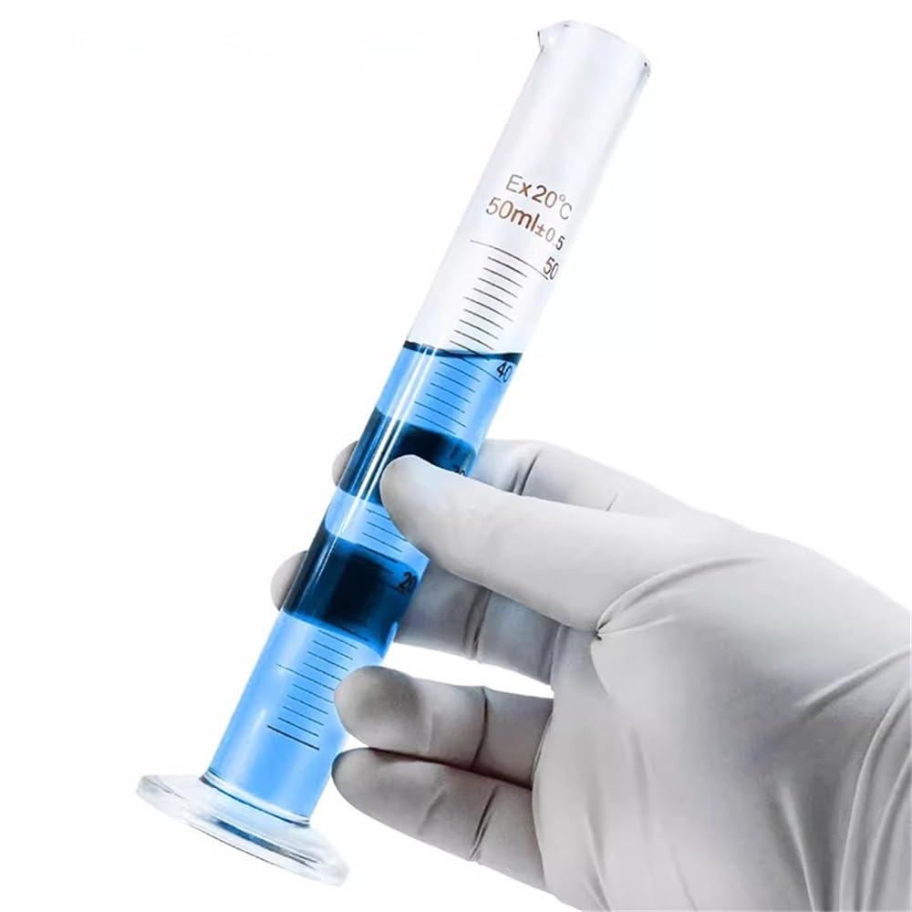 Laboratoryjny cylinder miarowy 5 10 25 50 100 200 250 500 1000 2000 ml przezroczysta taśma z precyzyjną skalą (500 ml)