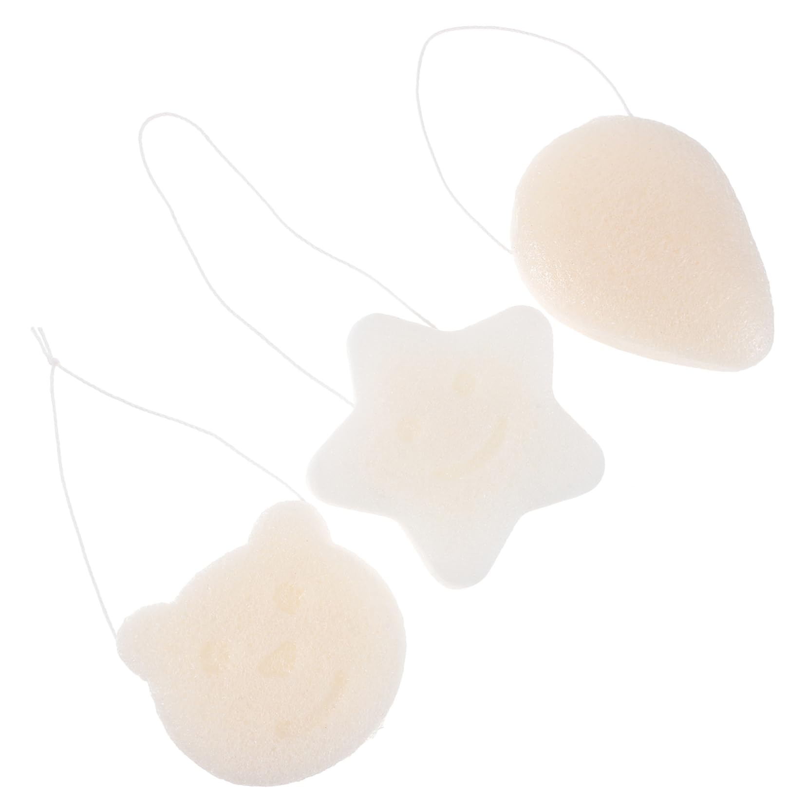 FRCOLOR 5 Sätze Reiniger Blase Geschirrspülen Puff Entferner Bathsponge Badezimmermatte Peelingschwamm Für Das Gesicht Reinigungsschwämme Für Das Gesicht Glucomannan-faser Weiß 3 Stück * 5