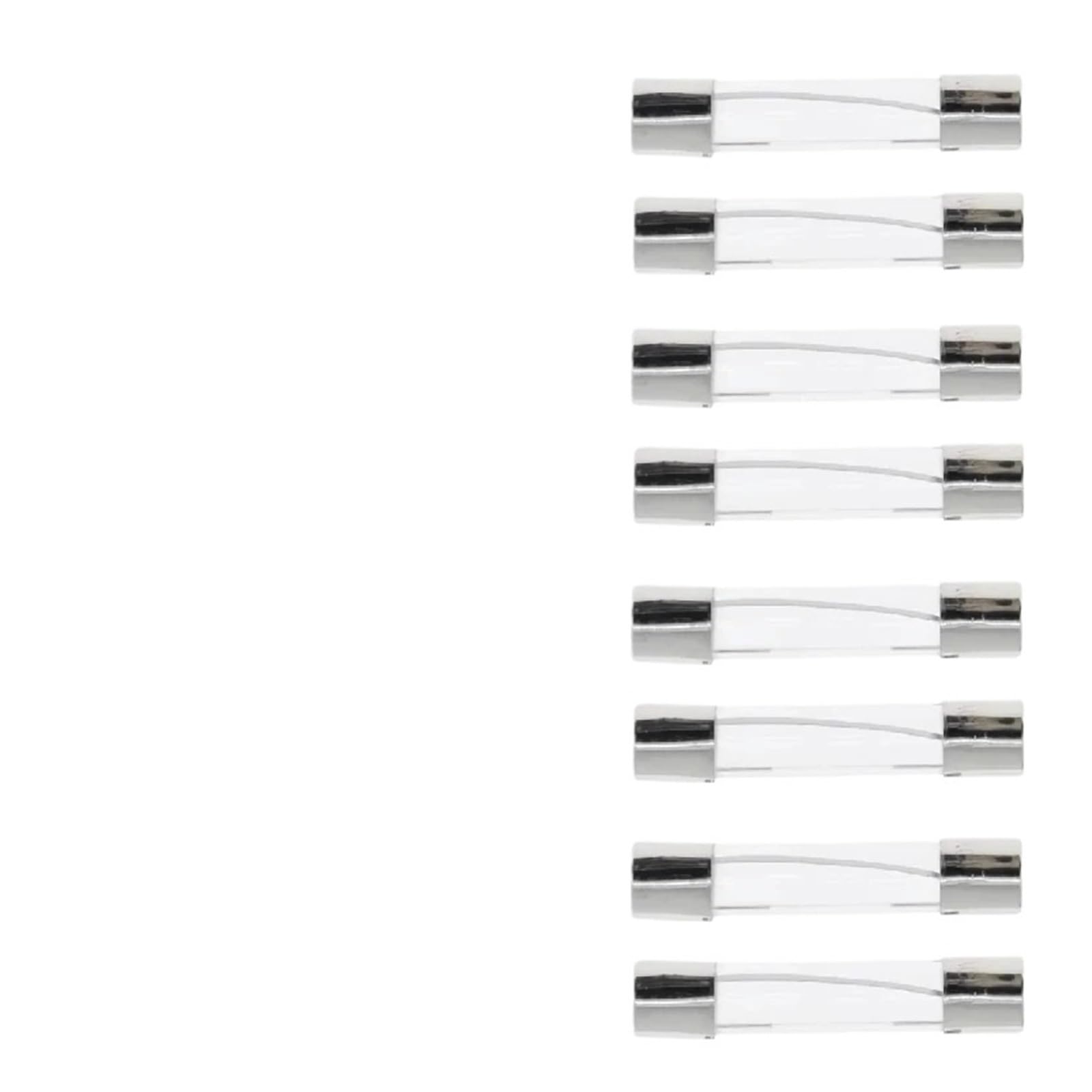 BHHVO 10pcs 250V 5x20mm 6x30mm Glass Tube Fuses Quick Blow 0.1A 0.2A 0.5A 1A 2A 3A 4A 5A 6A 7A 8A 10A 12A 15A 20A 30A(6x10A) .181 in,0.1a)