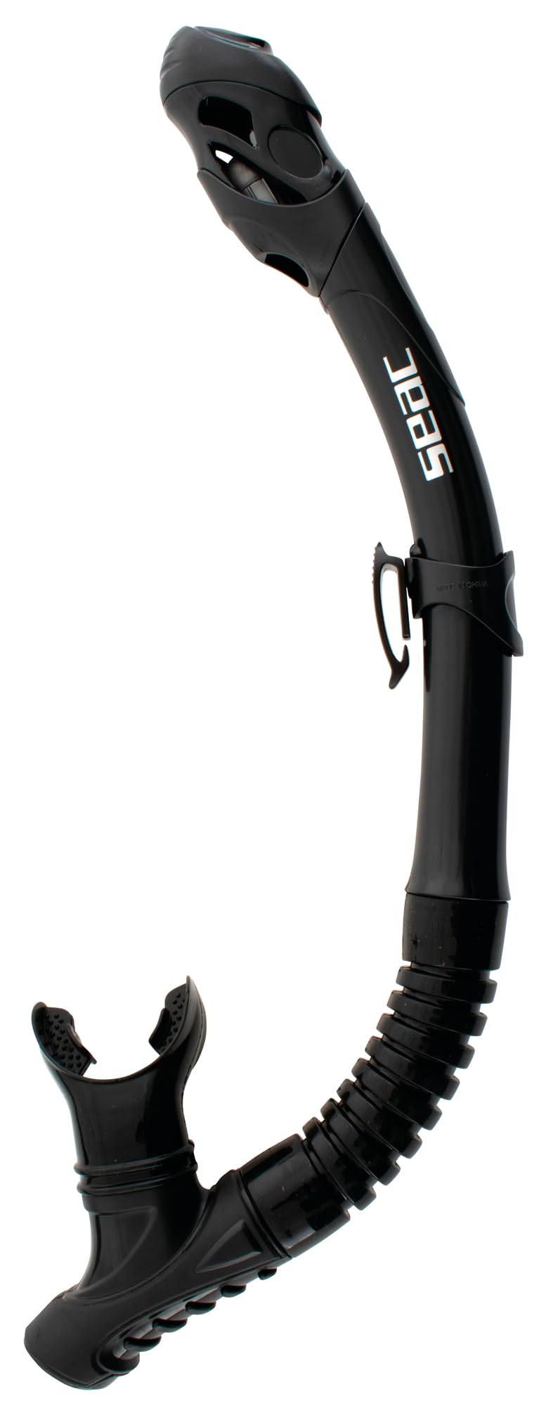 SEAC Set Bis Rondò Dry – Snorkelset voor Volwassenen met Frameless Monoglasmasker van Gehard Glas en Dry Top Snorkel met Uitblaasventiel, Ergonomisch Siliconen Mondstuk