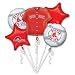 Anagram 32038 Boston Red Sox Balloon Bouquet, Multicolored