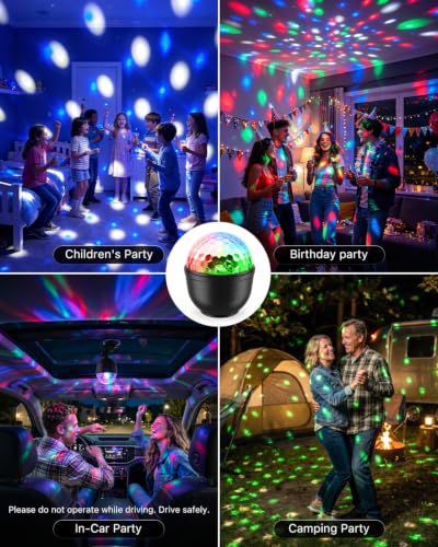 Image of FALOVE 2 Pack Cupcake RGB Disco Ball Lights for Party & Ambient Night Light