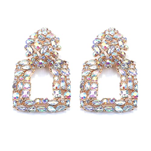 Rectangle Earrings for Women, Rectangle Teardrop Earrings, rectangle Geometric Dangle Earrings Hypoallergenic, Square Statement Drop Earrings, Fashion Colorful Bohemian Earrings Studs, Wedding Bridal Jewelry