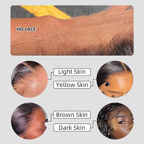 Bob Wig Human Hair 13x4 Water Wave Lace Front Wigs for Women Short Curly Human Hair Wigs Deep Wave Lace front Bob Wigs 200 Density Natural Color 14 Inch