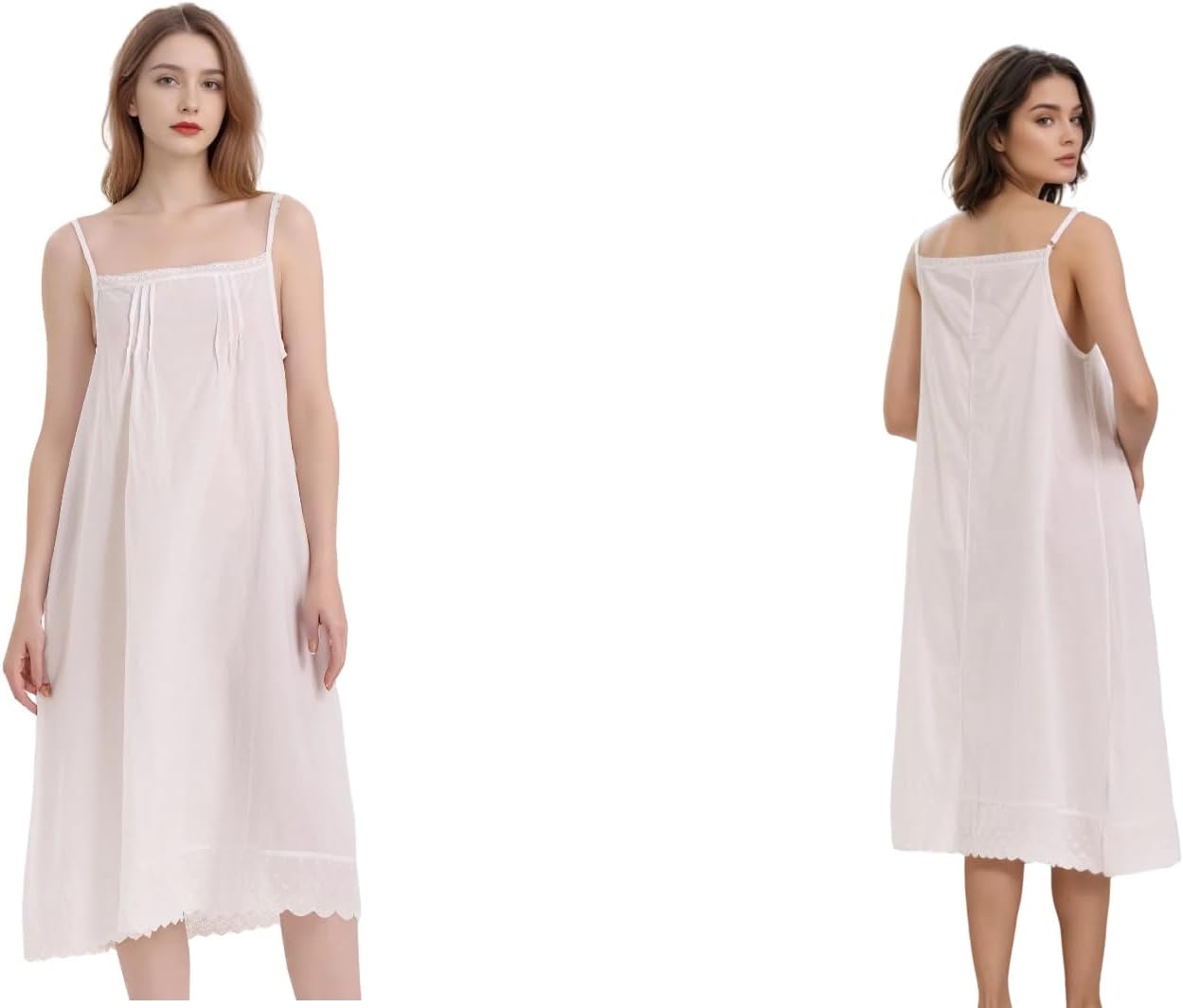 Non-Cling White Cotton Full Slip for Under Dresses nightgowns nightgown - Image 6