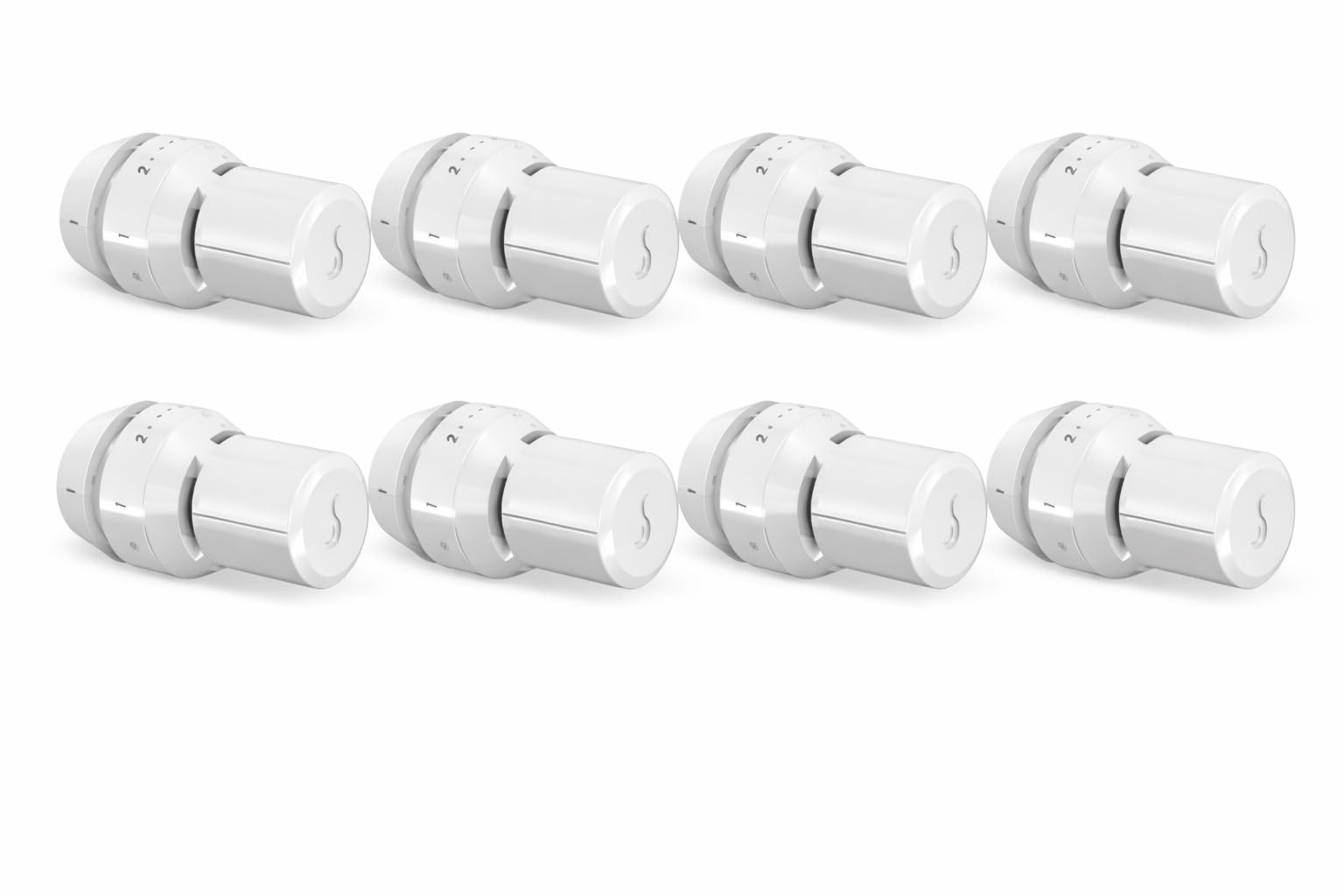 8X Cosmo Thermostatkopf weiß M30 x 1,5 ohne Nullstellung | COTK