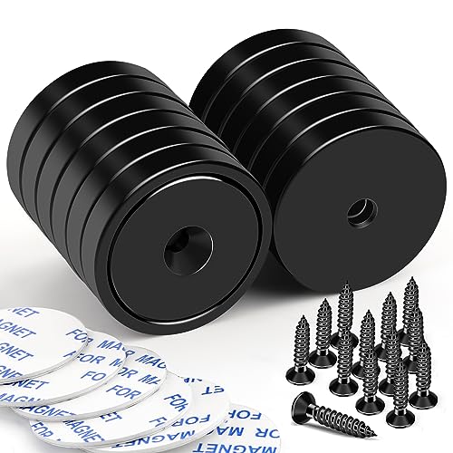 TRYMAG Cup Magnets with Holes, 12 Pcs 110 LB