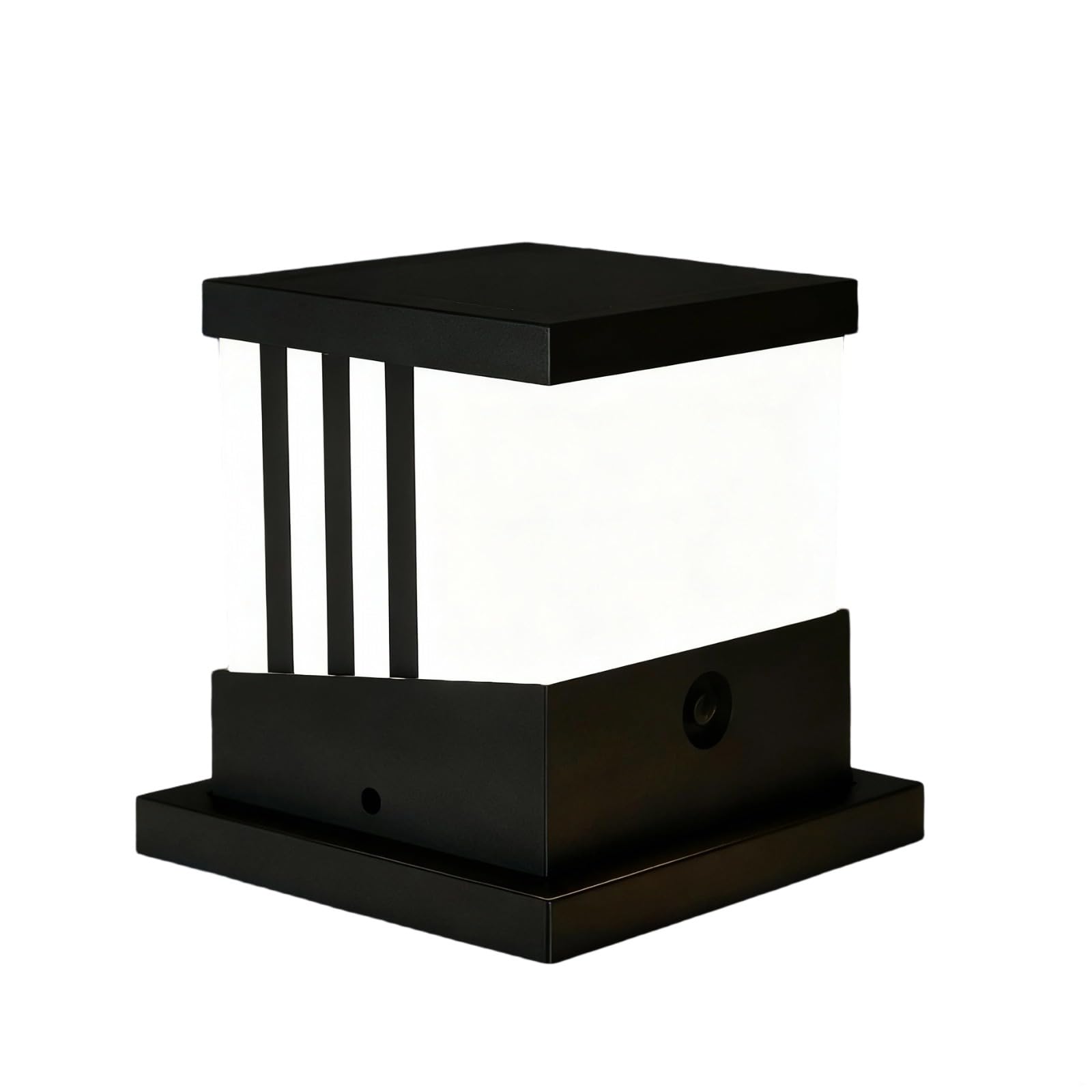 3-kolorowa regulowana lampa solarna do ogrodzenia, wodoodporna lampa słupkowa LED, ogród, patio, podwórko, podjazd
