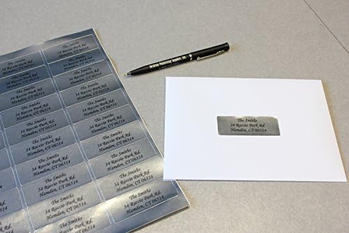 Silver Foil Address Labels 1" x 2 5/8" Laser Printer Stickers - 300 Labels image 3