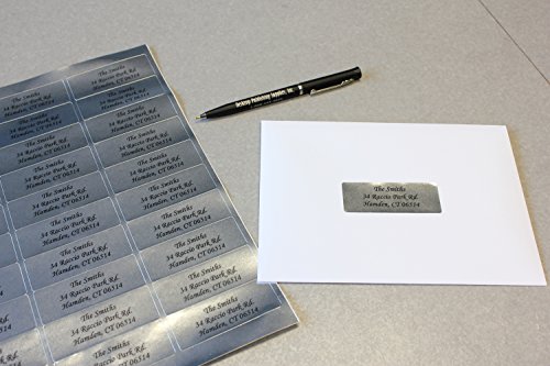 2 5/8" x 1" Silver Foil Address Labels for Laser Printers - 300 Labels