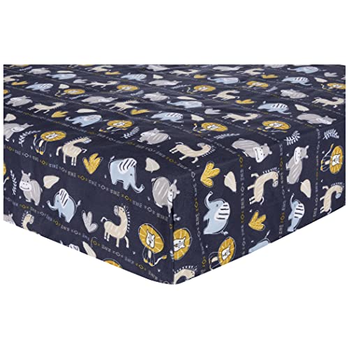 Image of Sammy & Lou Zambia 2-Pack Microfiber Fitted Crib Sheet Set, Fits Standard Crib Mattress 28 in x 52 in; Fully Elasticized,