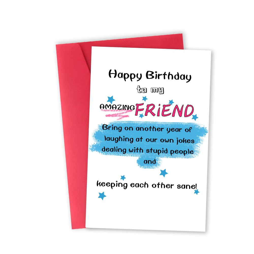 Lustige Geburtstagskarte Für Die Beste Freundin – „A Good Friend Is Like A Bra“ – Mit Umschlag, 20,3 X 13,5 Cm