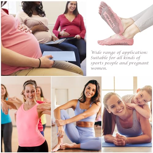 Image of Yoga Socks for Women Non-Slip Grips & Straps, Ideal for Pilates,Five Toes Socks,Soft Breathable Sweat-absorbent Deodorant Anti-friction