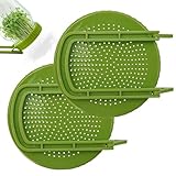 Doiyislem Keimdeckel für Einmachgläser | 2 Stücke Wiederverwendbar mit Abfluss | Siebdeckel Für Weitmund Keimgläser - für Hydrokultur Keimung Anbau Zuhause Innenbereich Balkon