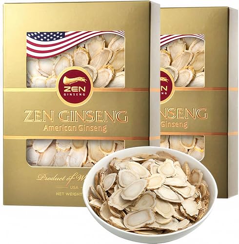 Zen Ginseng American Wisconsin Ginseng Slices 4 Oz 2-Pack