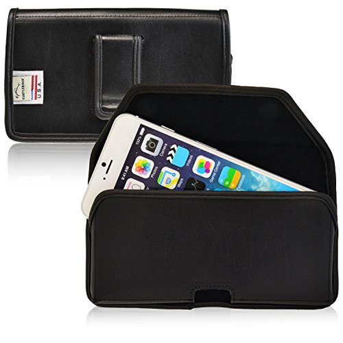 Turtleback Holster Made for Apple iPhone 6 6S with OB Commuter case Black Belt Case Leather Pouch with Executive Belt Clip Horizontal Made in USA
