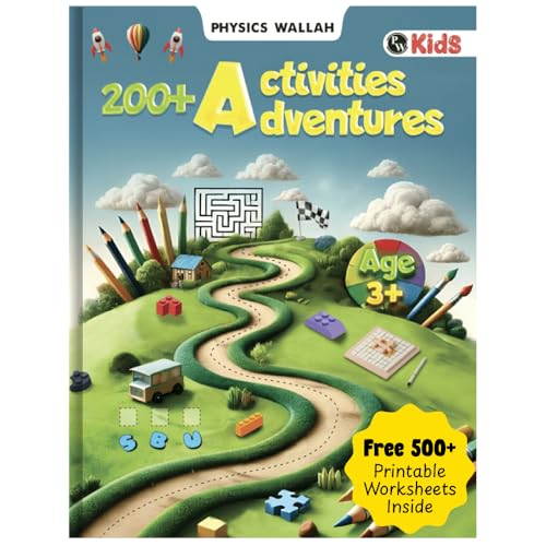 200+ Adventure Activity Book for Kids, Educational Book With Brain Booster Early Learning Activities & Free 500+ Worksheets & Parenting Tips
