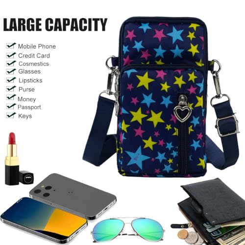 Image of JANKS Small Crossbody Bag for Women - Mini Phone Purses with Crossbody Strap and Wallet - Nylon Arm Bag